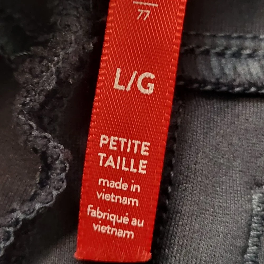 Spanx The Perfect Hi-Rise Flare Ponte Pants Navy Shapewear Size L Petite - Picture 9 of 10